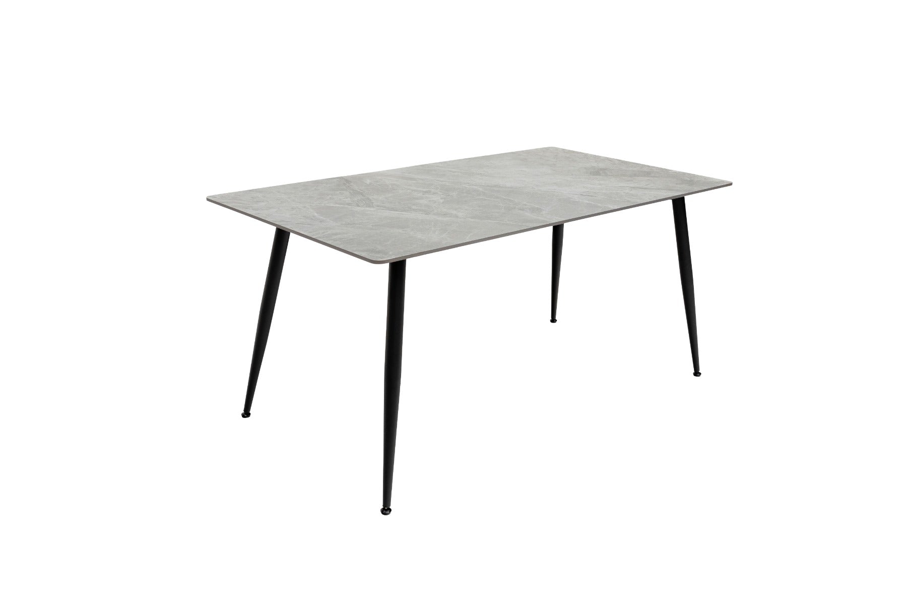 Riga 1.3m Dining Table – Italy Grey with Black Legs, Modern Simplicity