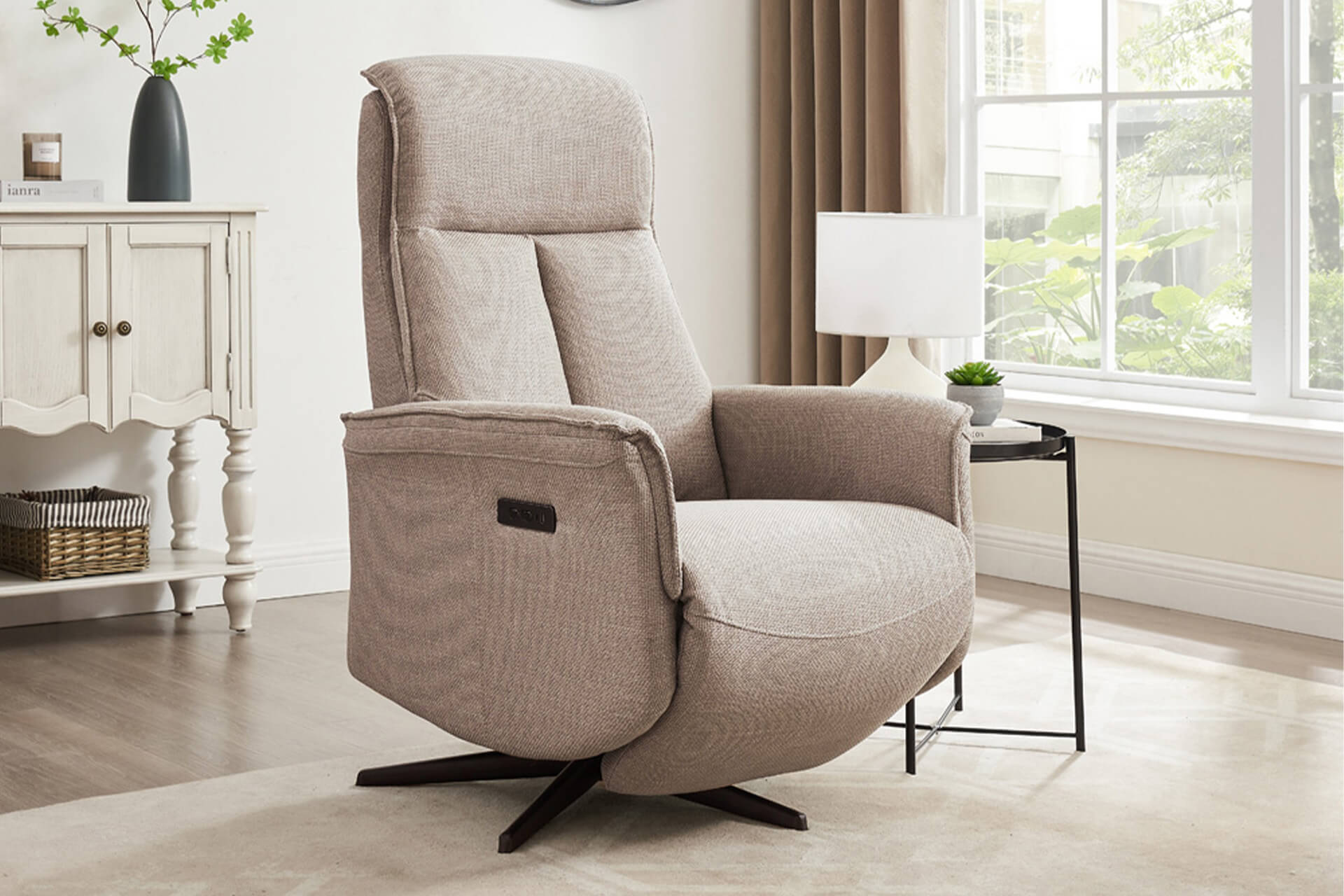 Riya Electric Reclining Accent Chair – Ash, Charcoal, Mushroom, or Stone – Free Nationwide Delivery