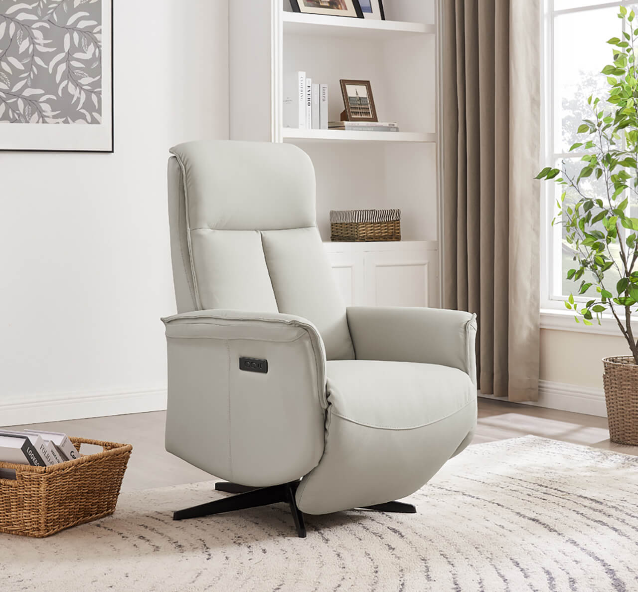Riya Electric Reclining Accent Chair – Ash, Charcoal, Mushroom, or Stone – Free Nationwide Delivery