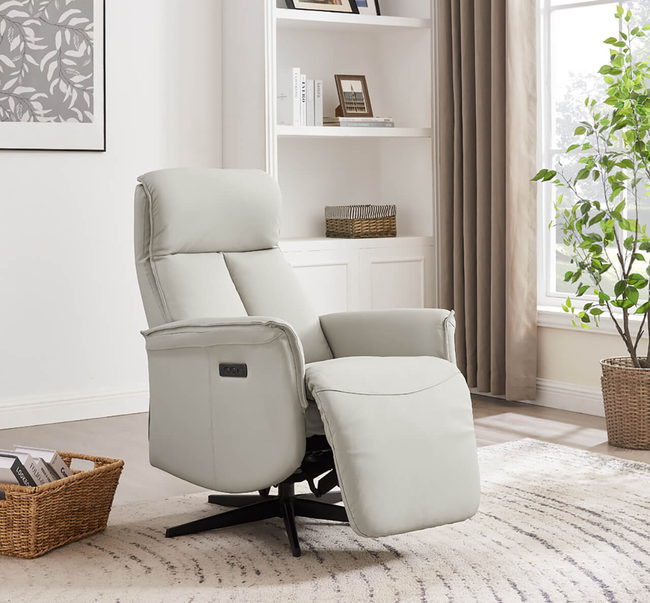 Riya Electric Reclining Accent Chair – Ash, Charcoal, Mushroom, or Stone – Free Nationwide Delivery