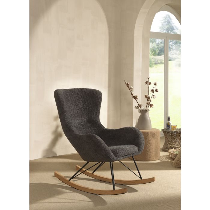 ROCKY ROCKING CHAIR MAXI ANTHRACITE BOUCLE