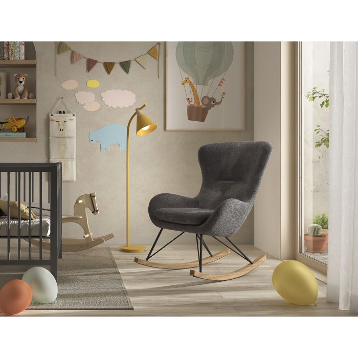 ROCKY ROCKING CHAIR MAXI ANTHRACITE BOUCLE