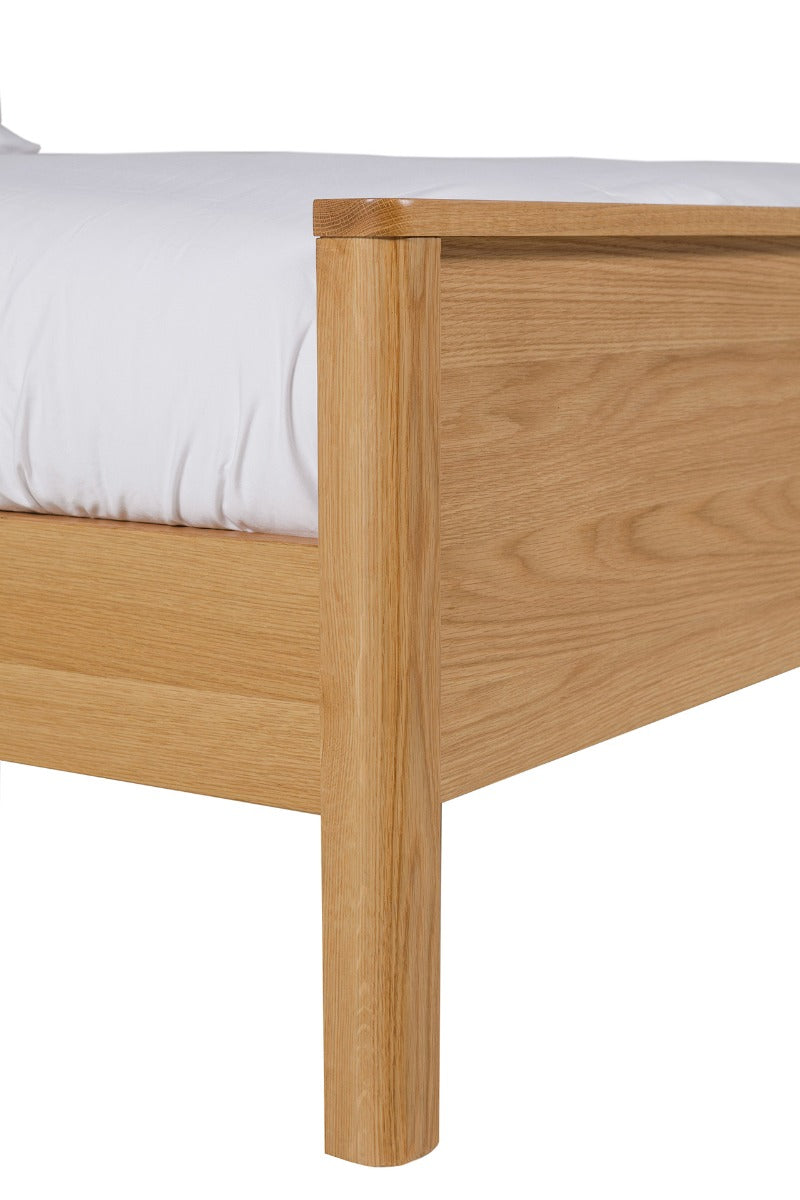 Renata 4'6 Oak Natural Bed with Low Footboard