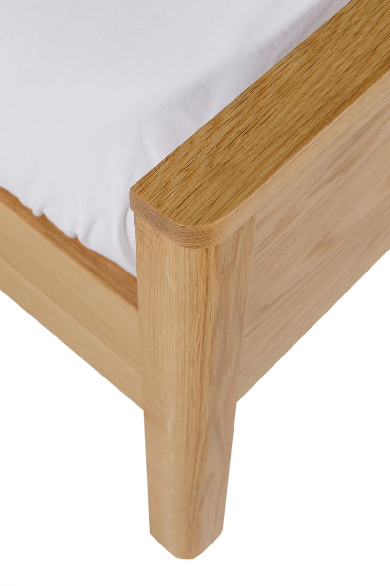 Renata 4'6 Oak Natural Bed with Low Footboard