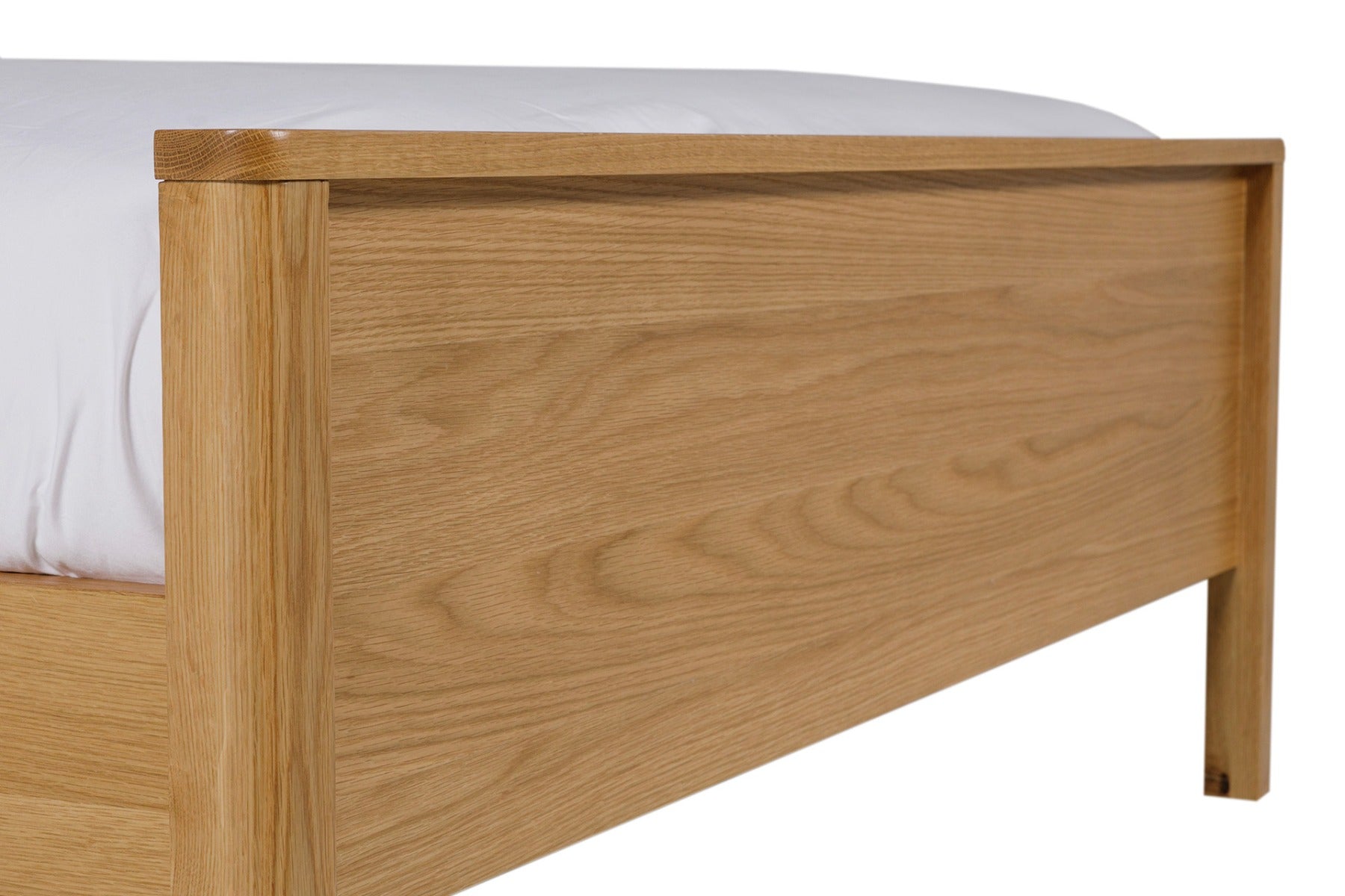 Renata 4'6 Oak Natural Bed with Low Footboard