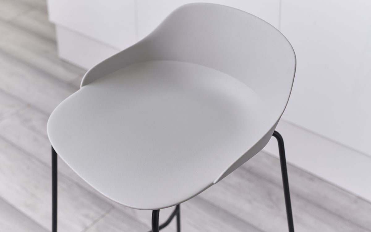 Rocco Stool - Light Grey | Contemporary Seating for Modern Spaces