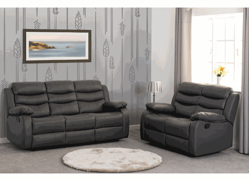Roma 3RR+2RR Faux Leather Sofa Group