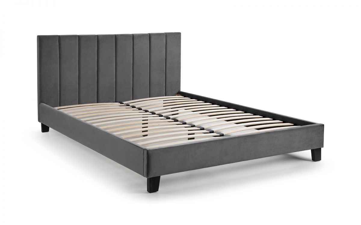 Rosa Velvet Bed In A Box 90cm - Grey