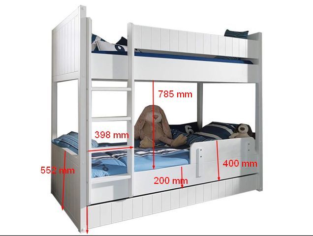White Robin Bunk Bed - Stylish and Space-Saving Solution for Kids' Rooms