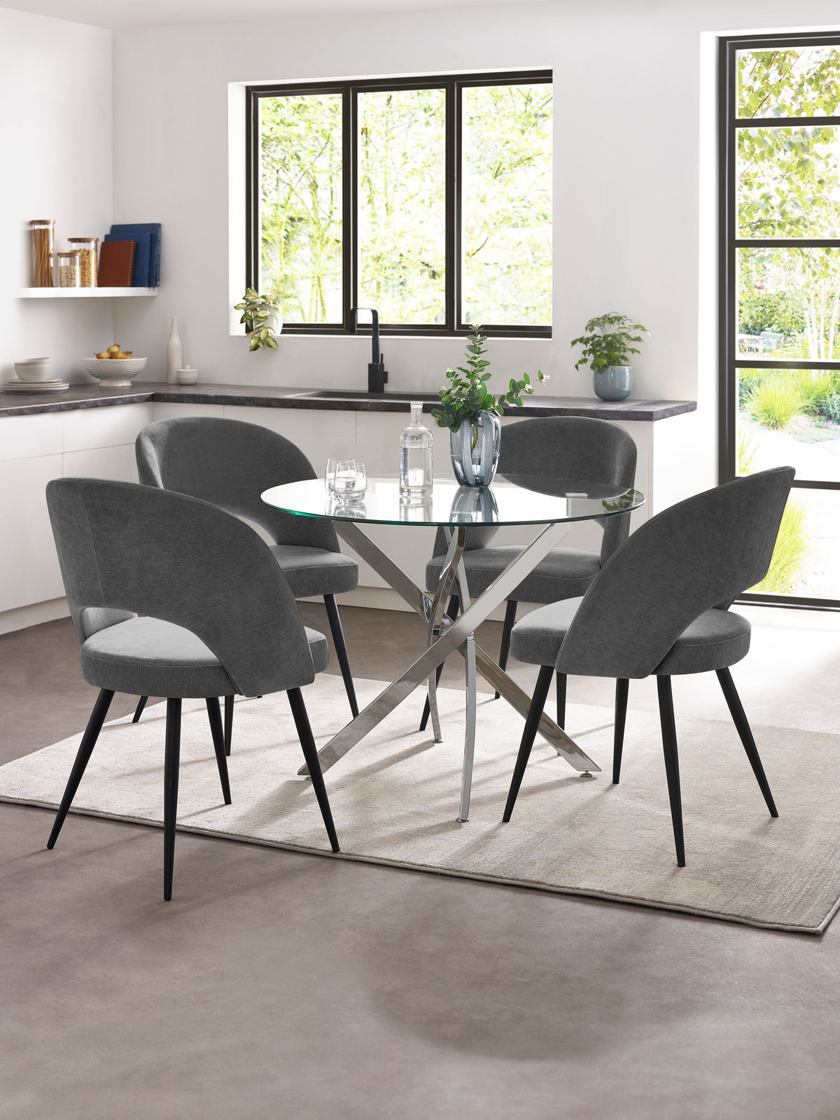 Anderson Round Glass Dining Table