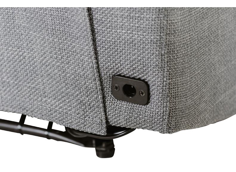 Russo Corner Group Electric Fabric Recliner (4pcs) - Charcoal (Pre-order for September delivery)