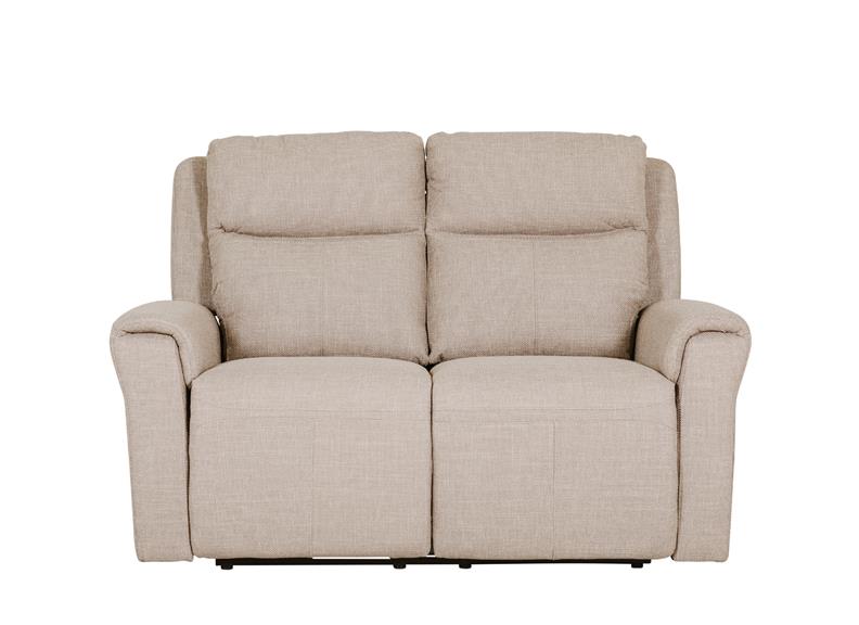 Russo Mushroom Fabric Two Seat Powered Recliner