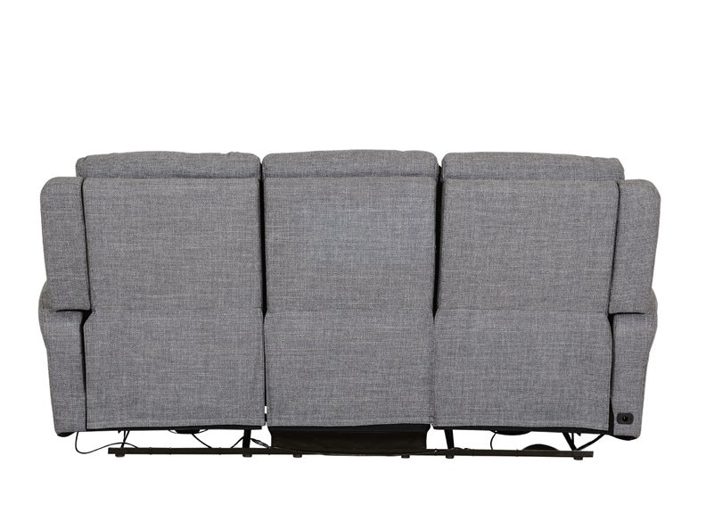 Russo 3 Seat Fabric Electric Recliner- Charcoal