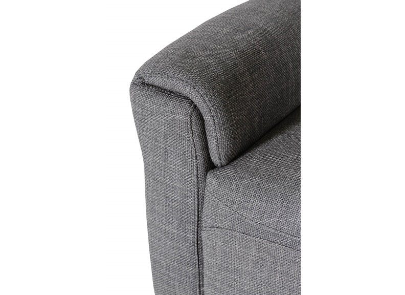 Russo 3 Seat Fabric Electric Recliner- Charcoal