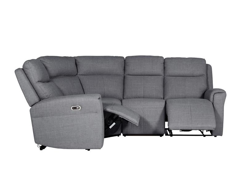 Russo Charcoal Fabric Sectional Sofa - No Console
