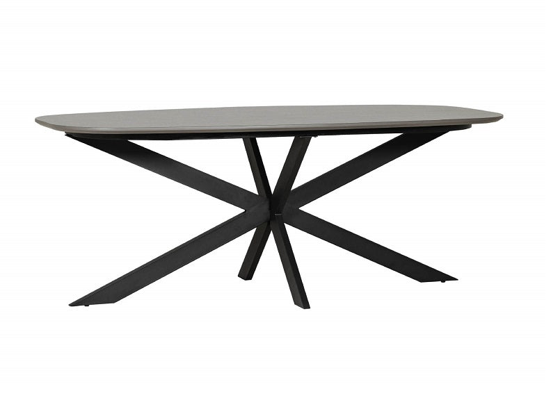 Sadia Oval Dining Table in Smoke – Stylish & Durable | Available in 1600mm & 2000mm