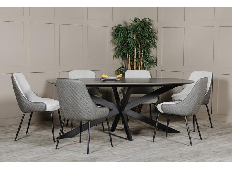 Sadia Smoke Oval Dining Room