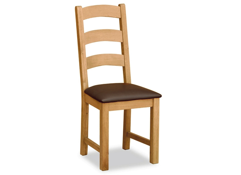 Set Of Two Salisbury Lite Ladder Back PU Chairs