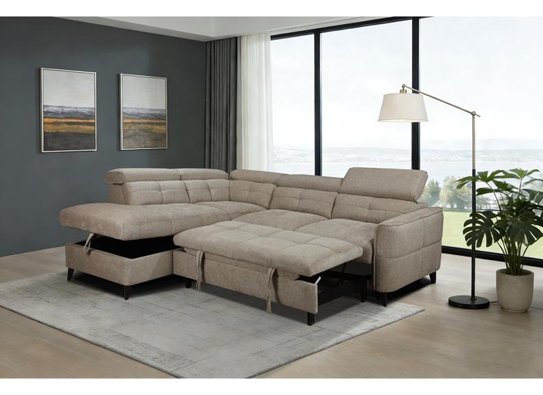 Samantha Corner Sofa/Sofa Bed In Brown