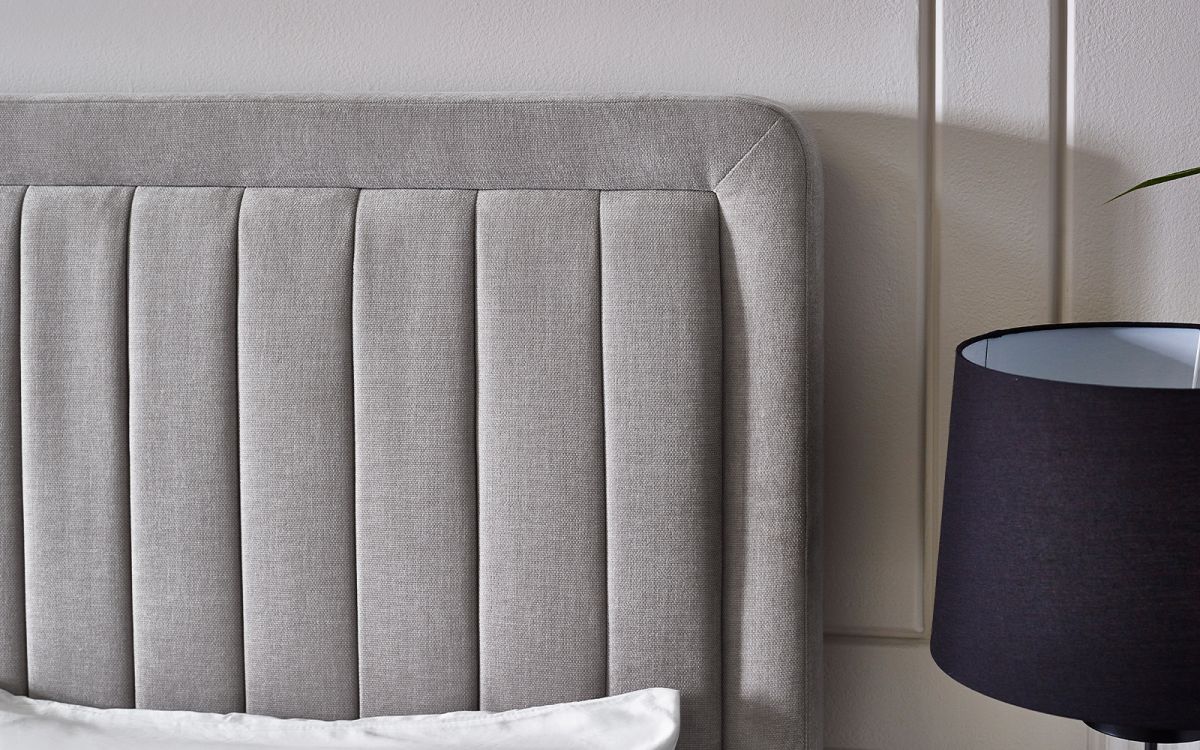 Savannah Double Bed 135cm - Grey | Velvet Upholstered Bed with Storage Drawer