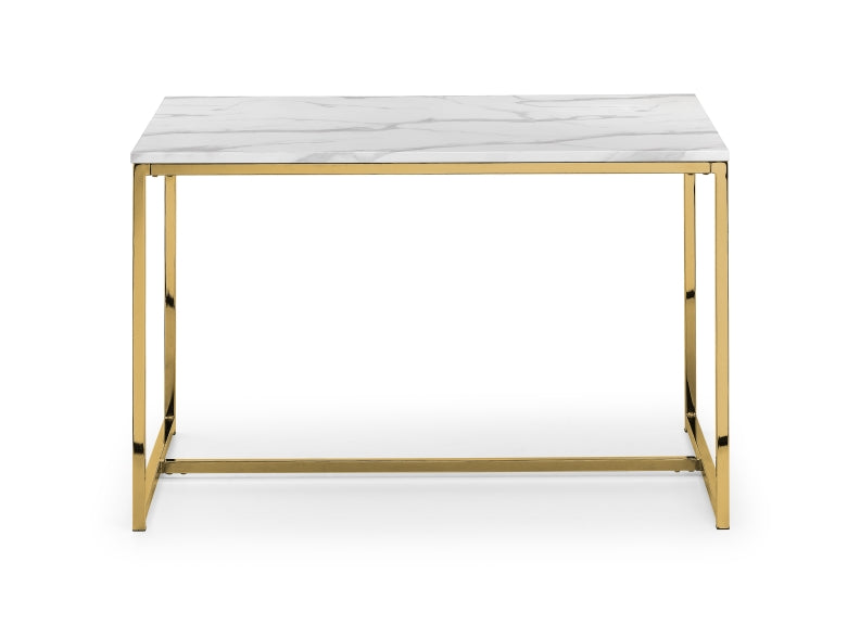 Scala White & Gold Dining Table