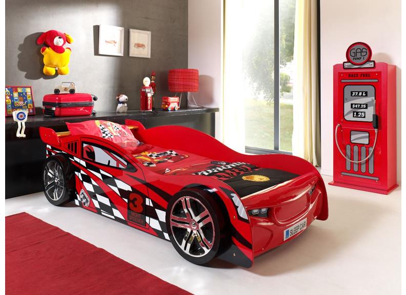 CARBEDS NIGHT SPEEDER BED 90 X 200 CM RED
