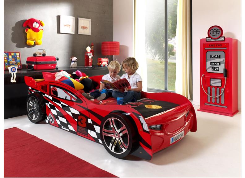 CARBEDS NIGHT SPEEDER BED 90 X 200 CM RED