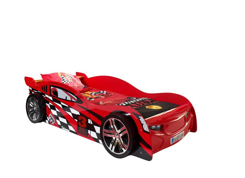 CARBEDS NIGHT SPEEDER BED 90 X 200 CM RED