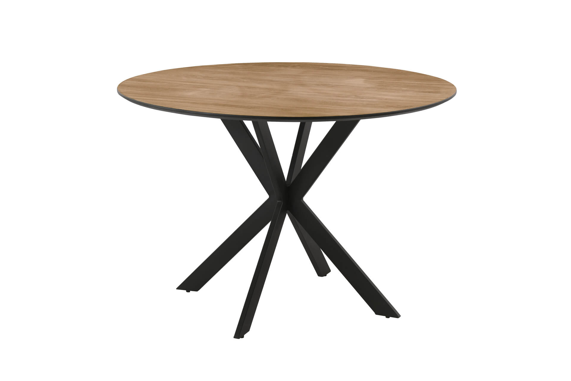 Sadia Round Dining Table – 1100mm in Oak or Smoke Finish with Durable Melamine Top
