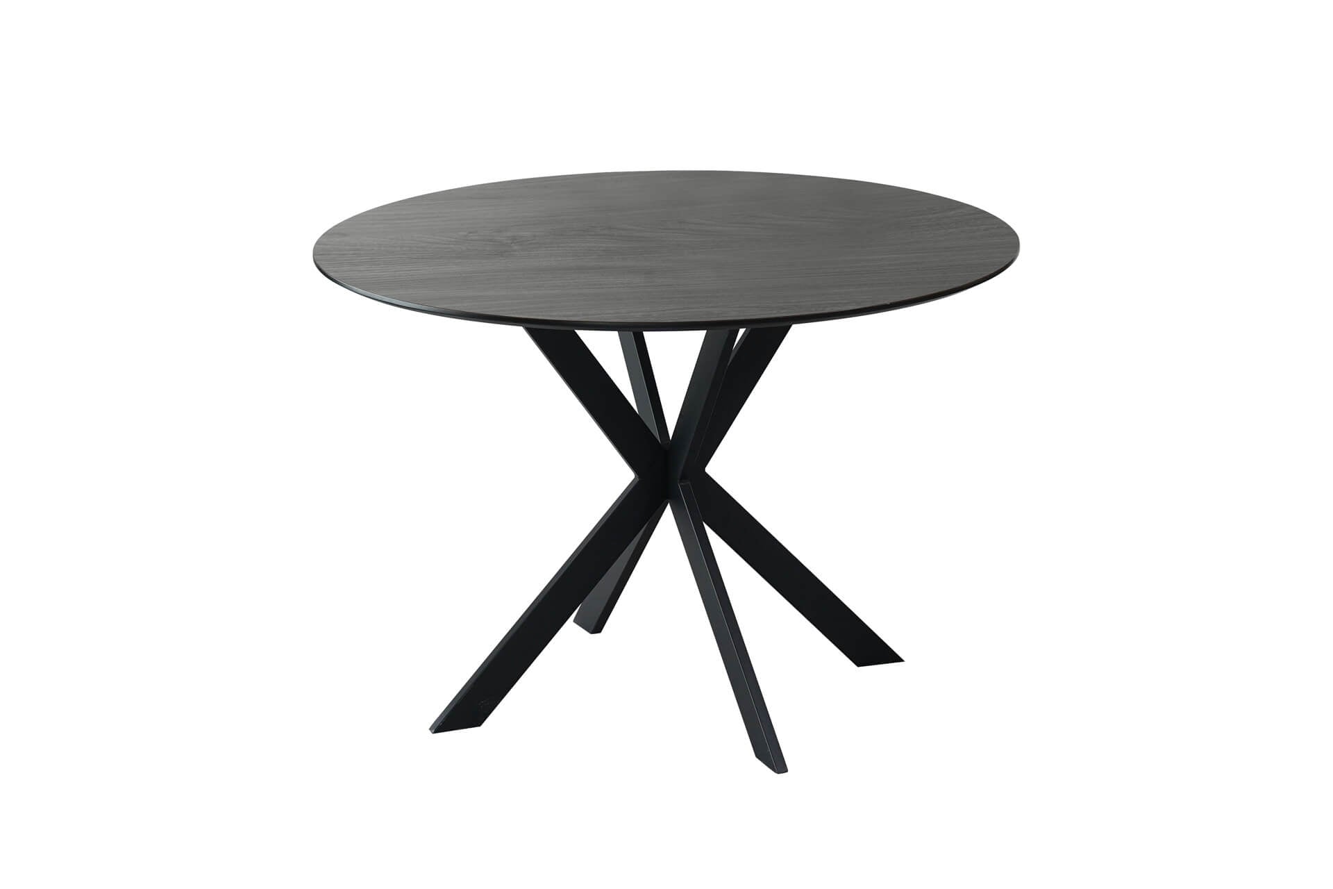 Sadia Round Dining Table – 1100mm in Oak or Smoke Finish with Durable Melamine Top