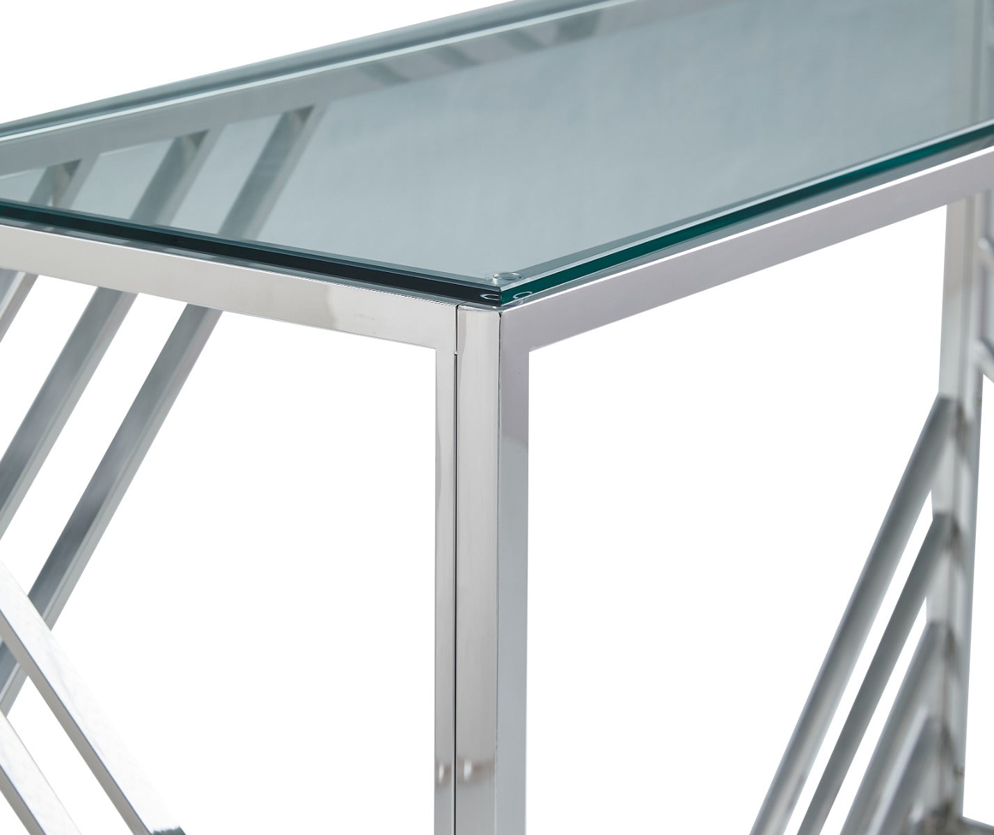 Serene Stainless Steel Console Table