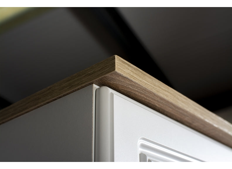 Shannon Grey & Oak Three Door Mirrored Wardrobe
