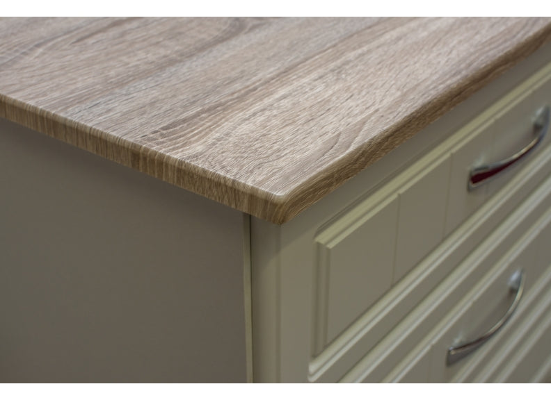 Shannon Grey & Oak Six Drawer Wide Chest