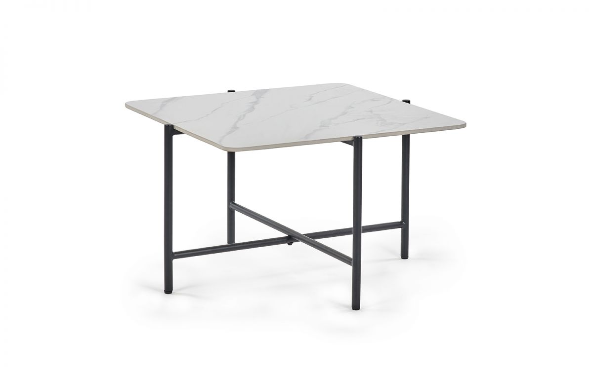 Siena White Marbled Sintered Stone Square Coffee Table | Timeless Design & Impressive Centrepiece