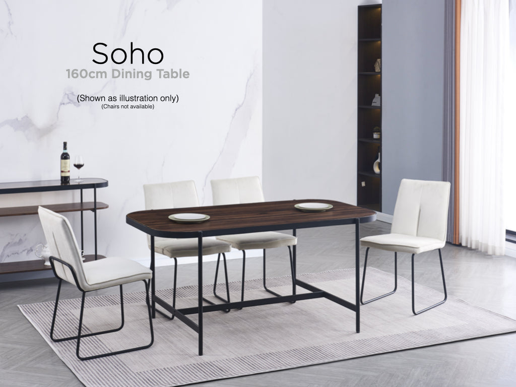 Soho Rect. Dining Table Walnut