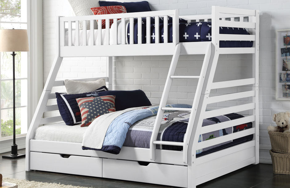 Space Triple Bunkbed in Grey or White (PRE-ORDER WHITE FOR SEPTEMBER)