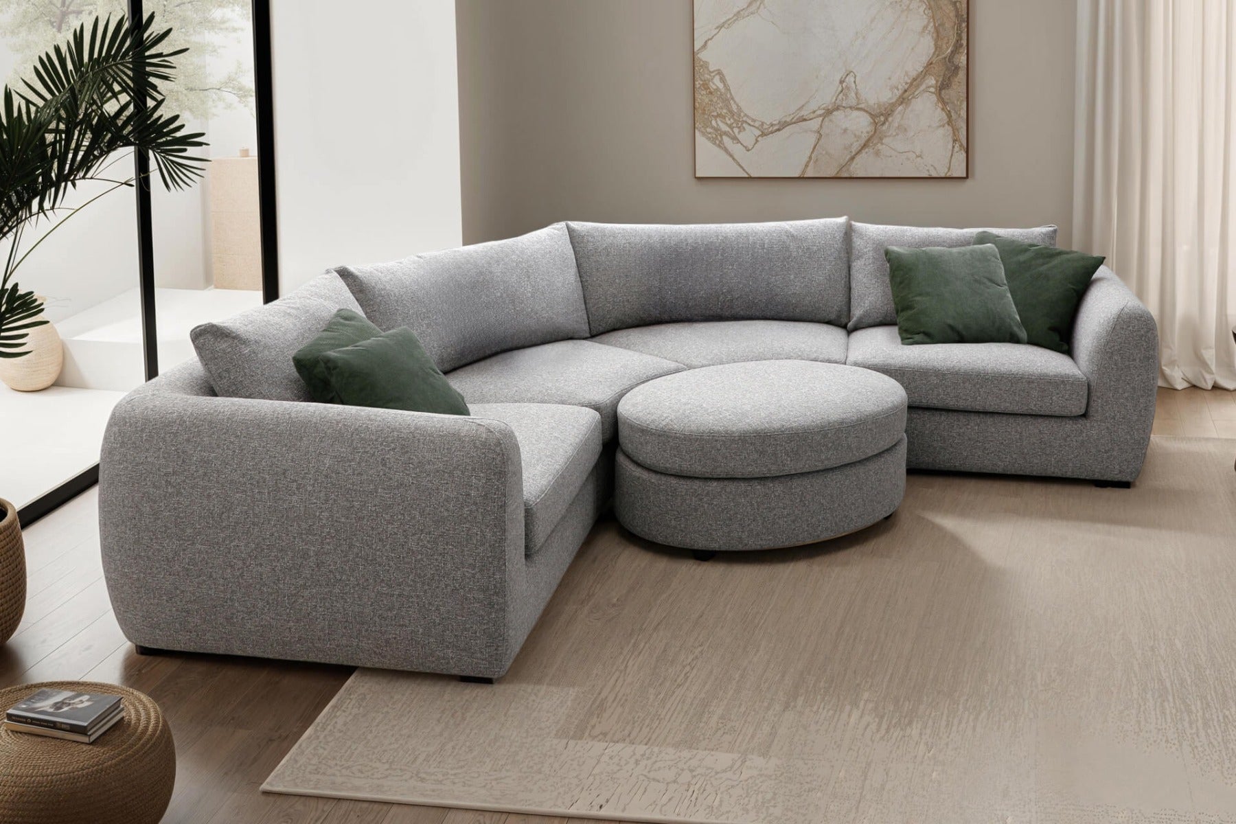 Spencer Ottoman – Grey or Natural | Stylish & Versatile