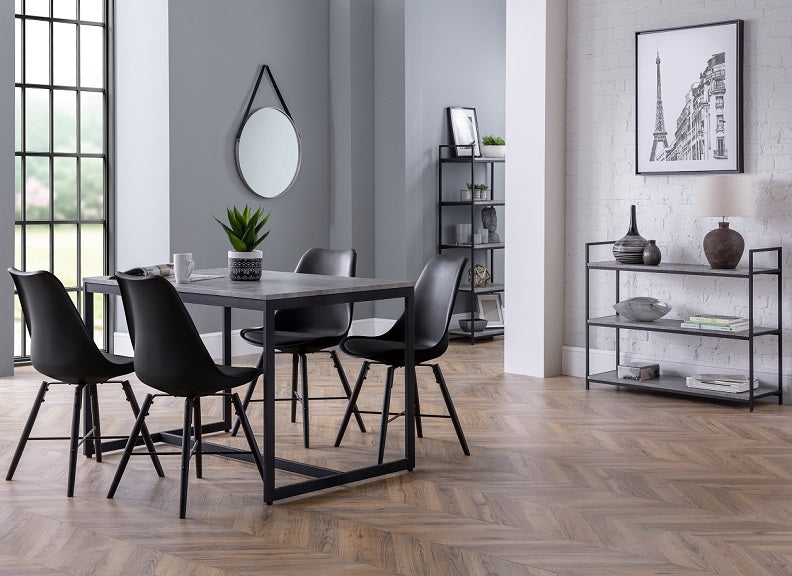 Staten Table & Kari Black Chair Room
