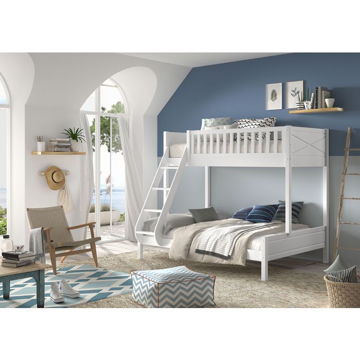 SCOTT FAMILYBED 140 X 200 CM + 90 X 200 CM WHITE