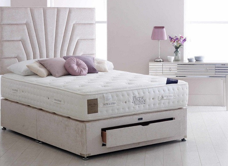 Durabeds 63 Inch F/S Sycamore Headboard - Fabric Multi Pleated Design