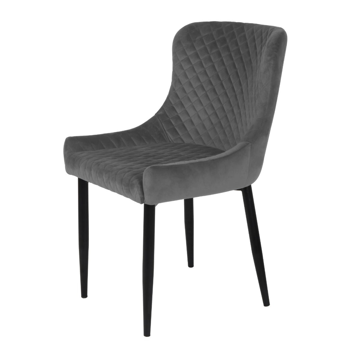 Talia Dining Chair Grey Velvet