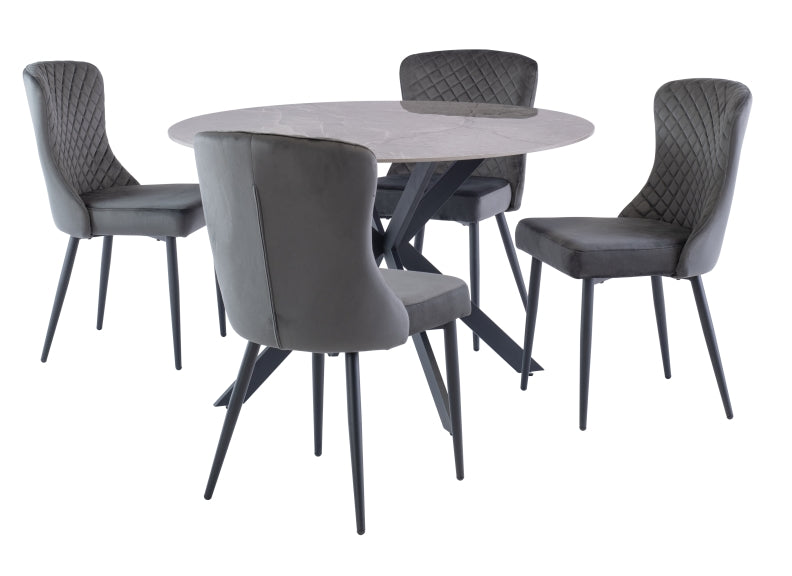 Talia Table W/Hadley Dining Chairs - c/o