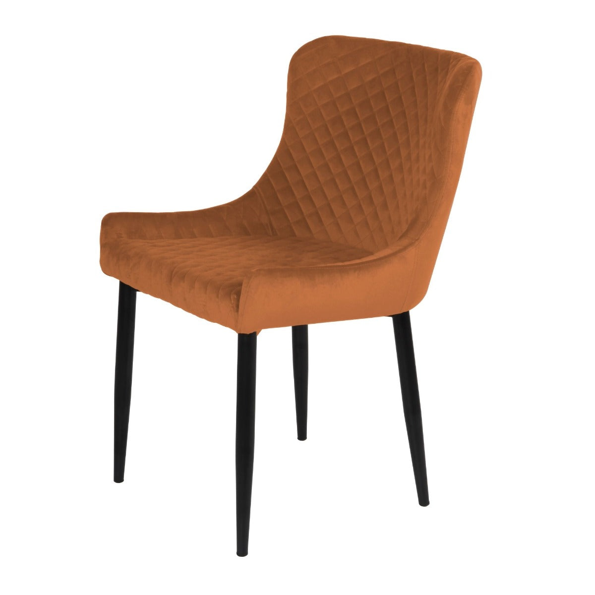 Talia Dining Chair Orange Velvet