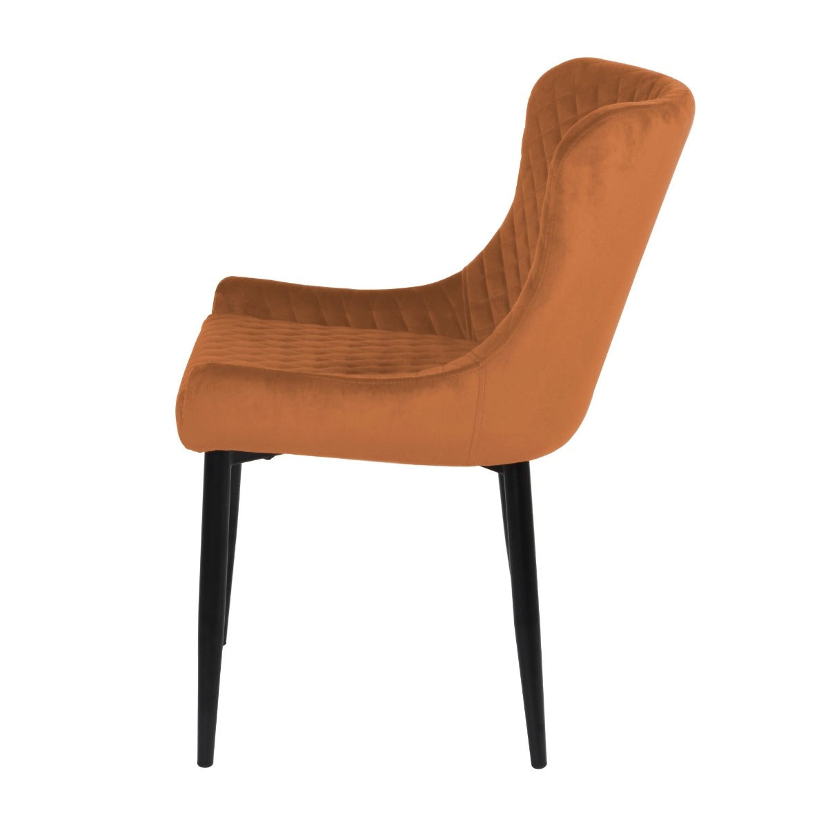 Talia Dining Chair Orange Velvet