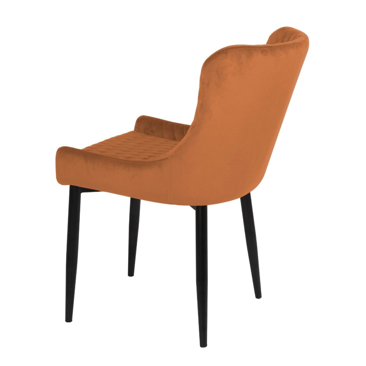 Talia Dining Chair Orange Velvet
