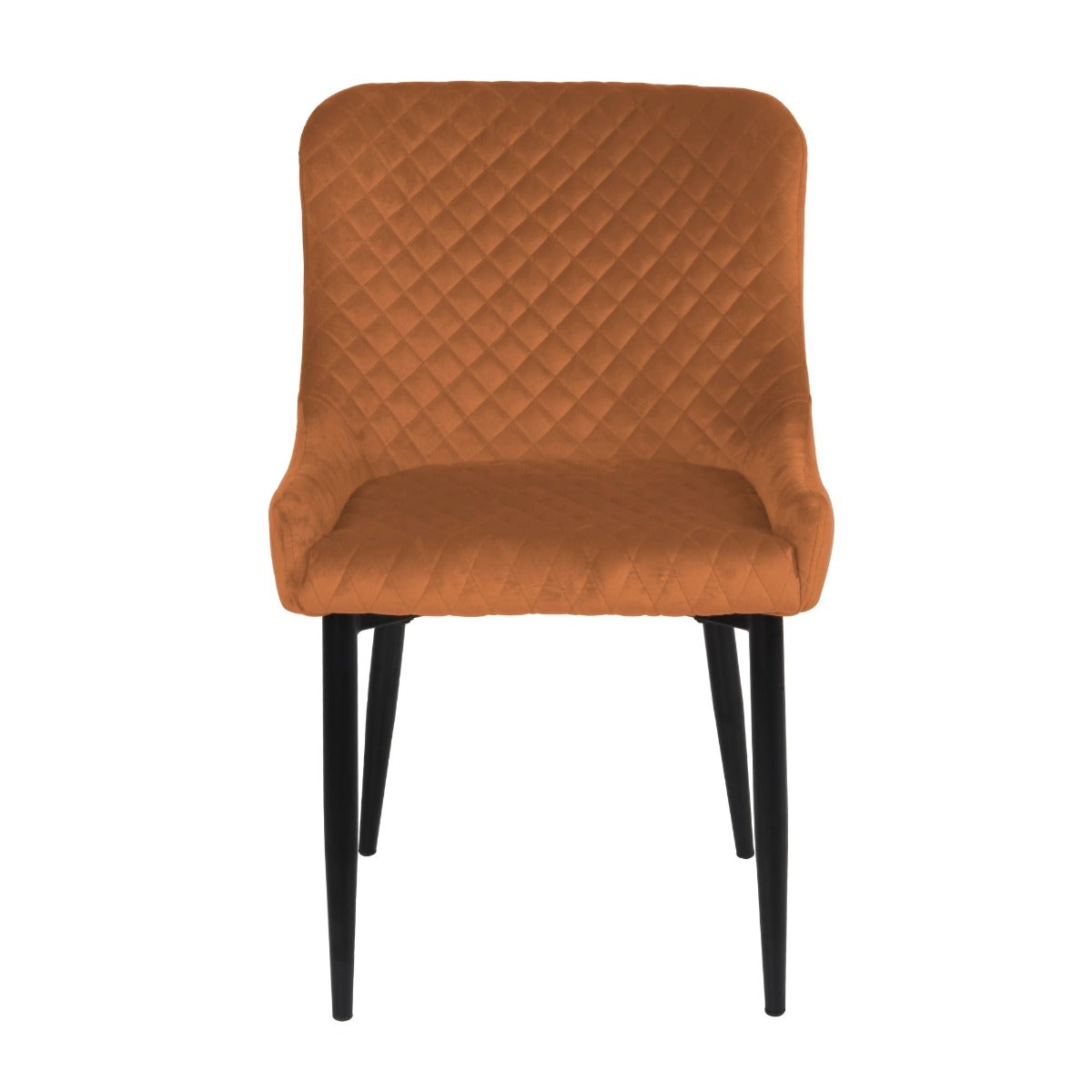 Talia Dining Chair Orange Velvet