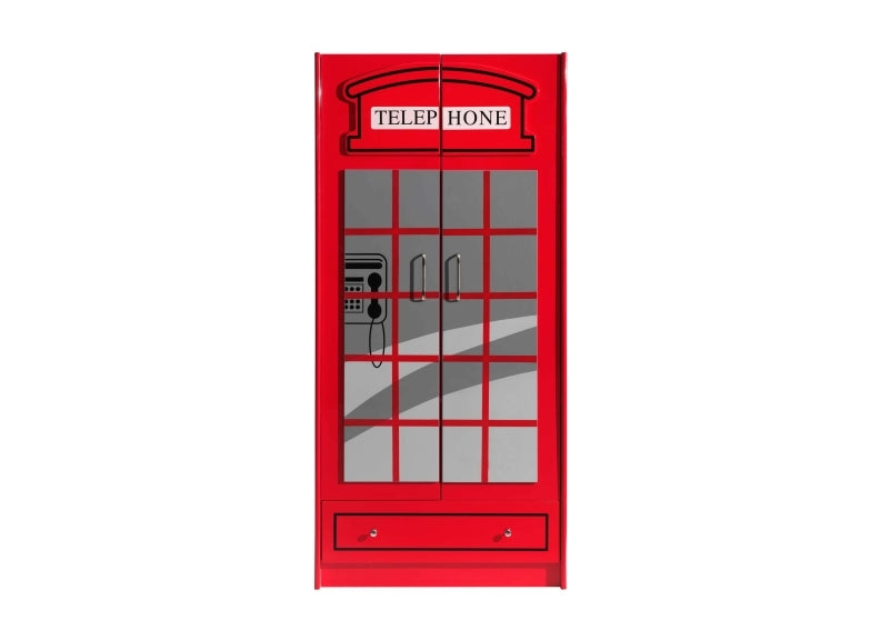 London Telephone Box Wardrobe - front