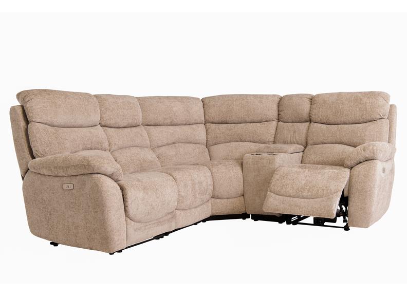 Layla Sand Corner Sofa W/Console