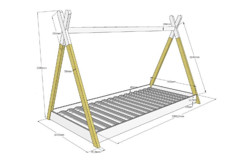 Tipi Bed Dims
