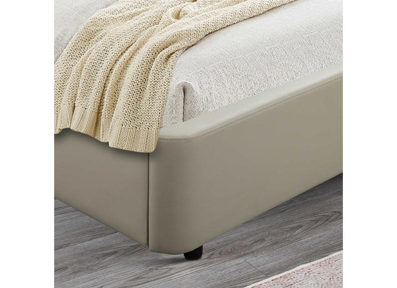 Tipperary Ottoman Bed – Beige Upholstered with Lift-Up Storage Compartment 4ft6